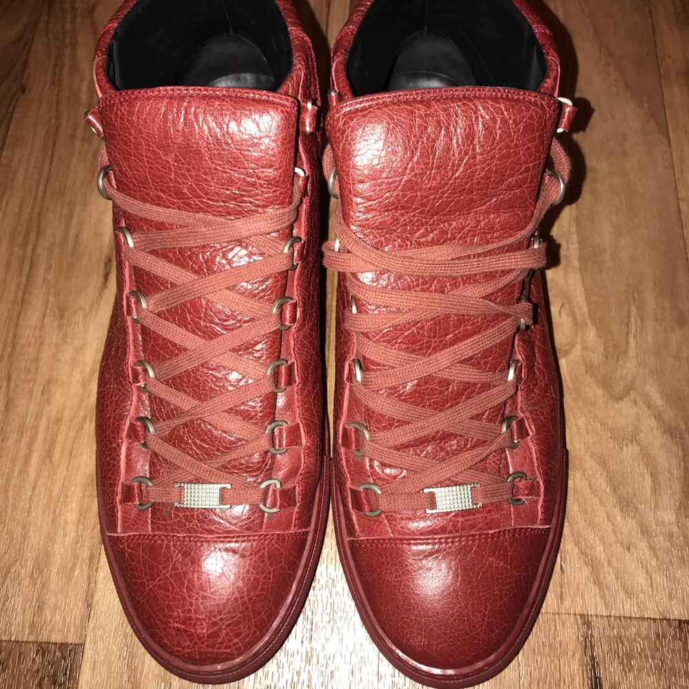 Balenciaga Arena Burgundy Leather Size Us13